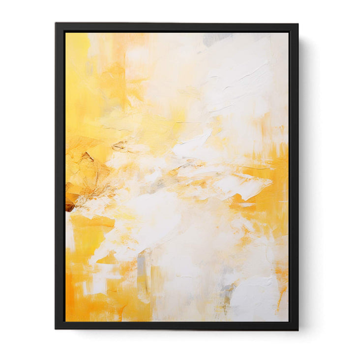 White Yellow Abstract Painting