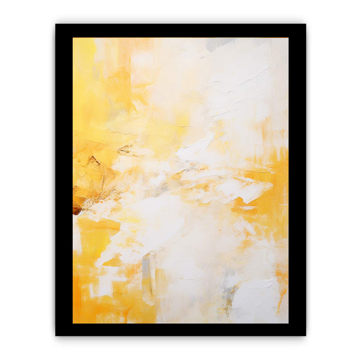 White Yellow Abstract Painting