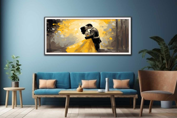  Couple Yellow Art Painting  