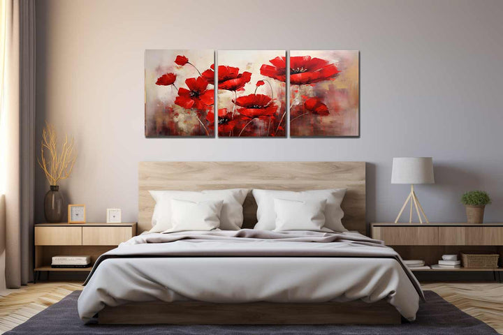  Red Flower Art Painting  