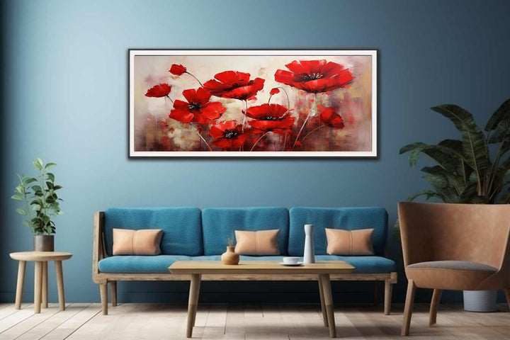  Red Flower Art Painting  