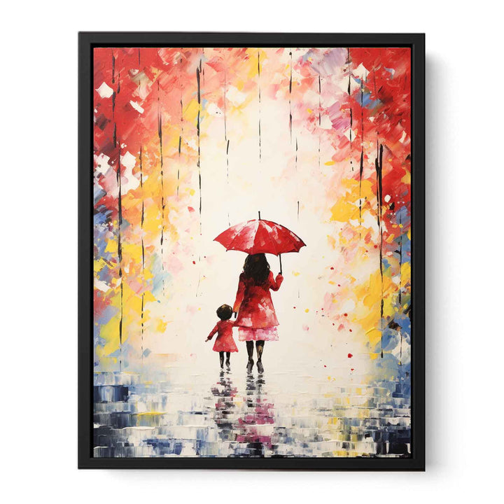 Kid Umbrella Art Painting  