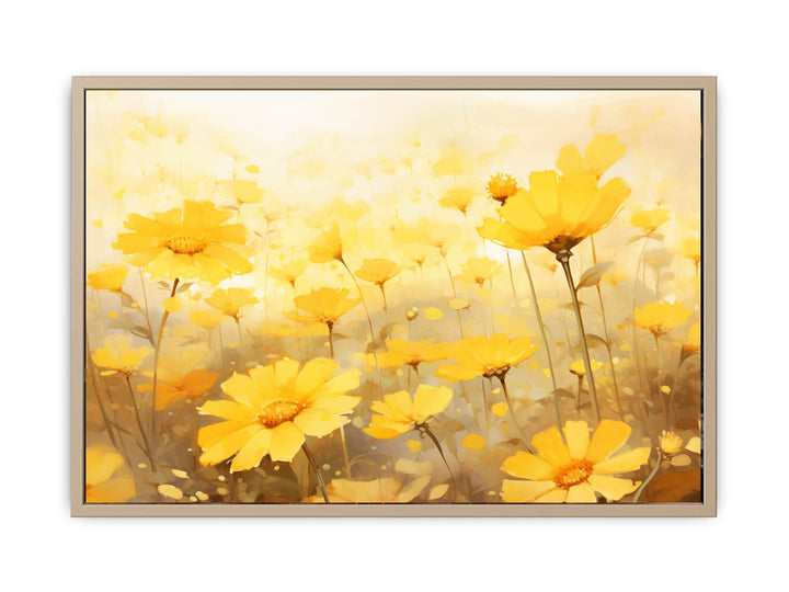 Orange Flower Art Painting  Framed Print