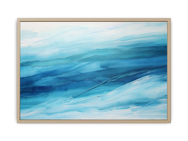 Blue Layer Art Painting  Framed Print