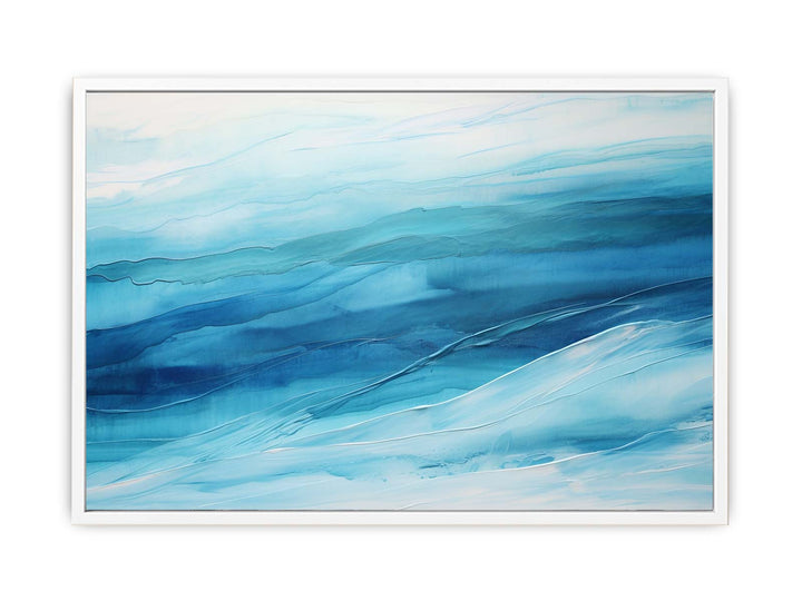 Blue Layer Art Painting   Canvas Print