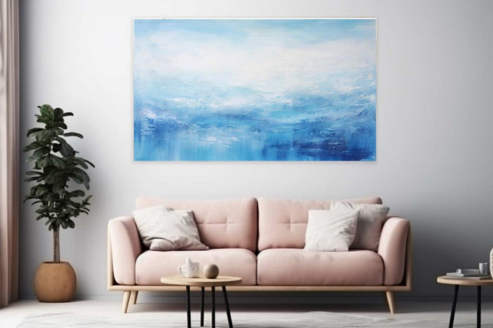 White Blue Art Painting  