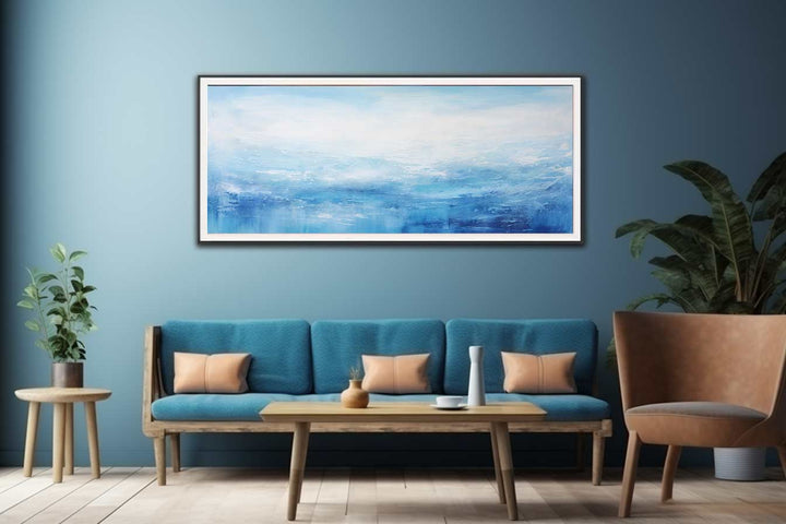 White Blue Art Painting  