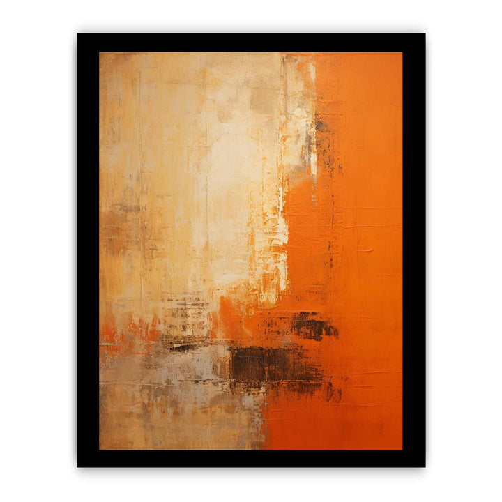 Orange Abstract Knife Art Painting