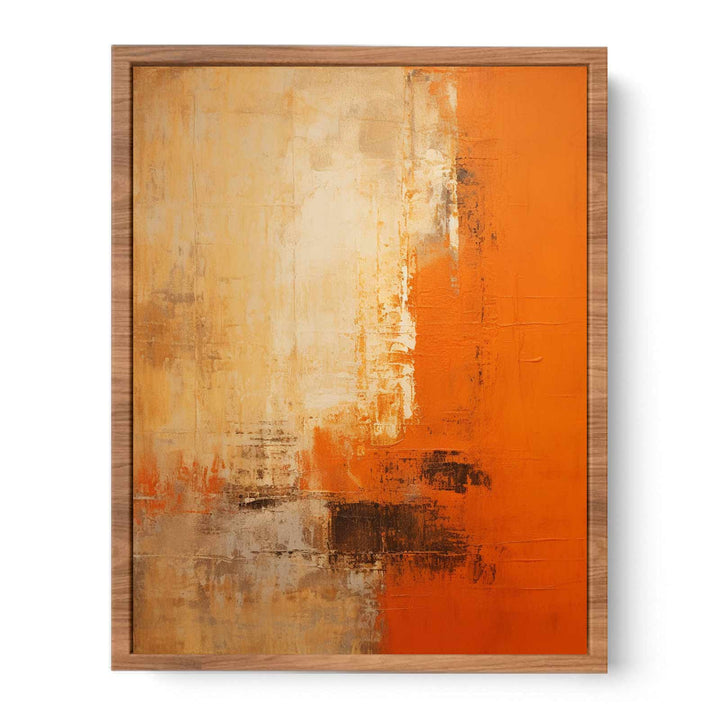 Orange Abstract Knife Art Painting