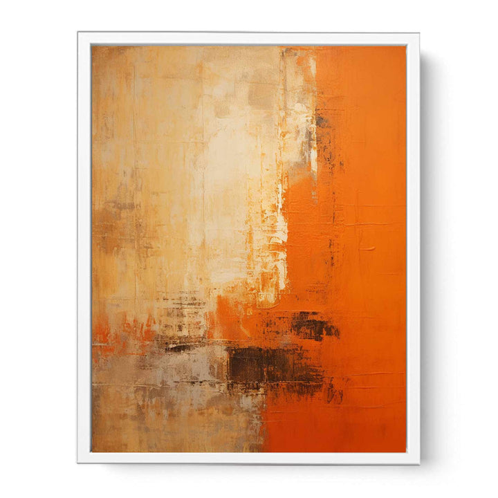 Orange Abstract Knife Art Painting