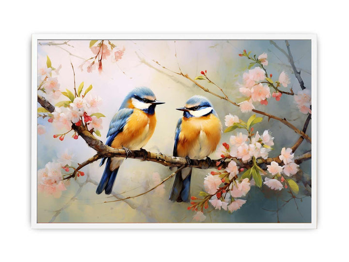 Bird Branches Art Painting   Canvas Print