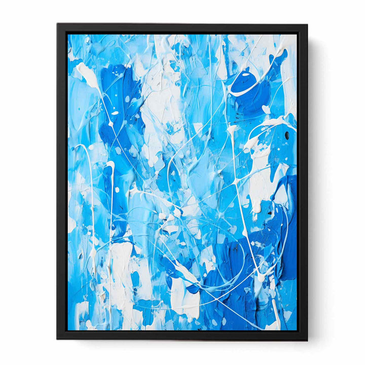 Blue White Art Painting 