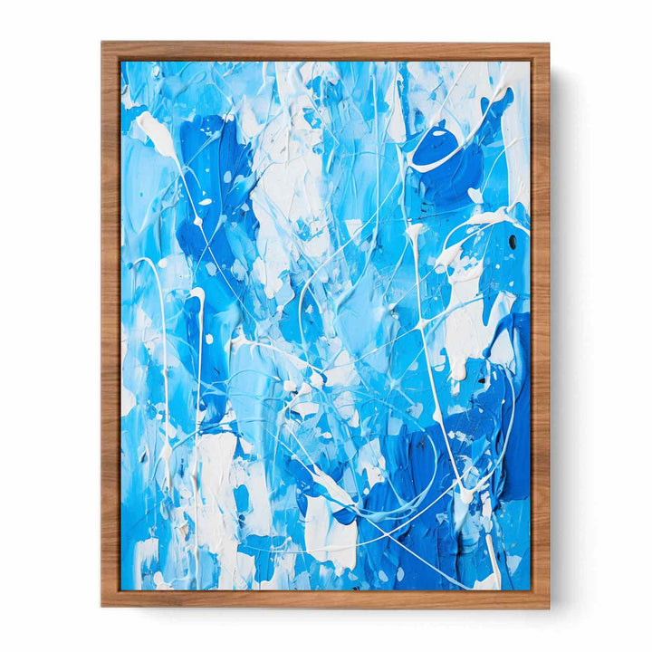 Blue White Art Painting 