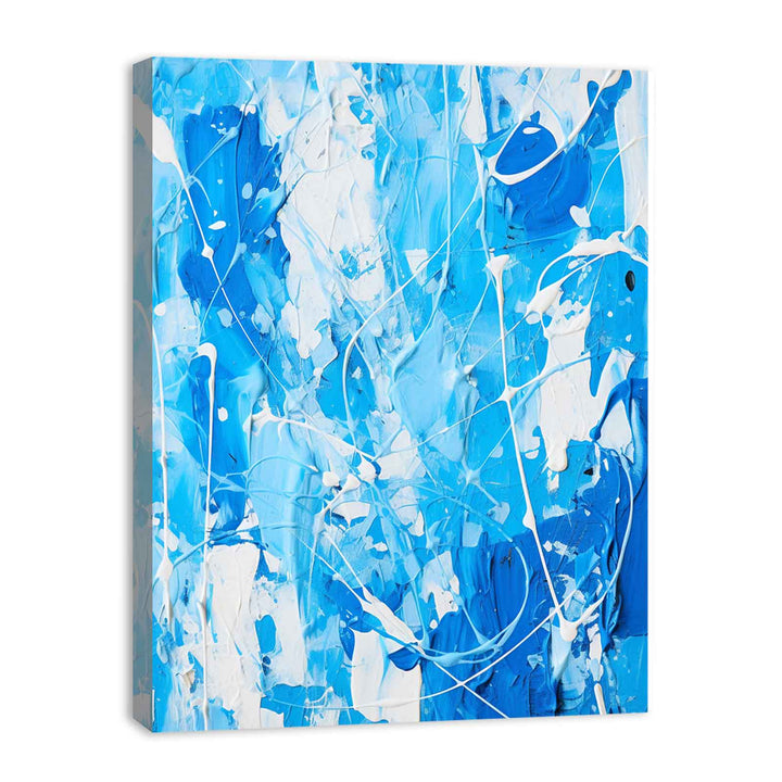 Blue White Art Painting 