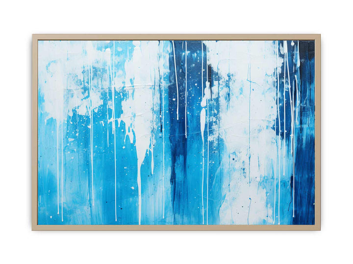 White Blue Painting  Framed Print