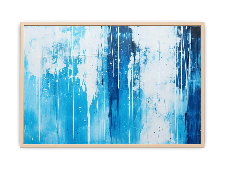 White Blue Painting   Poster