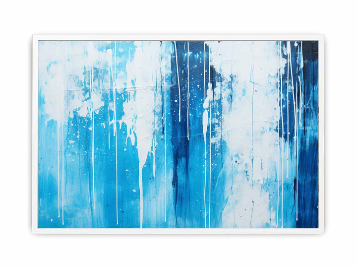 White Blue Painting   Canvas Print