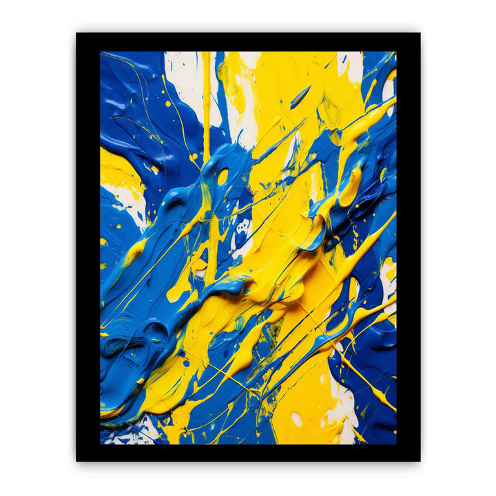 Yellow Blue Art Painting