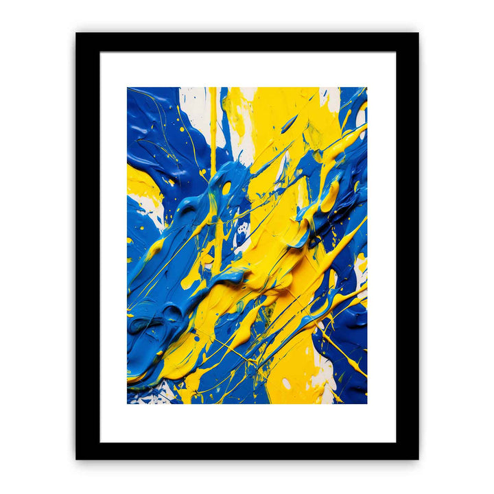 Yellow Blue Art Painting