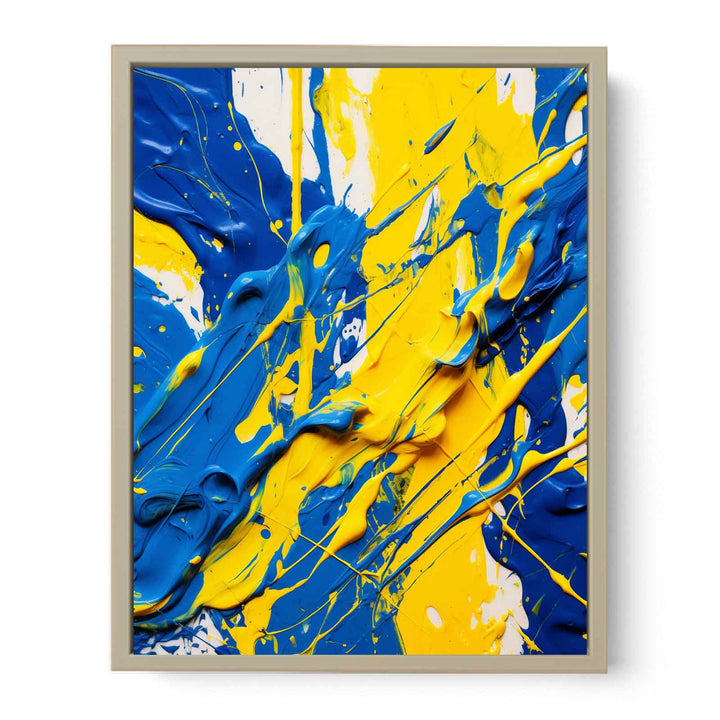 Yellow Blue Art Painting