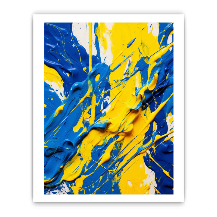 Yellow Blue Art Painting