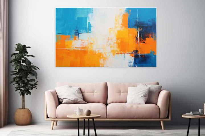 Orange Blue Art Painting