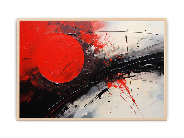 Red Black Abstract Art Painting