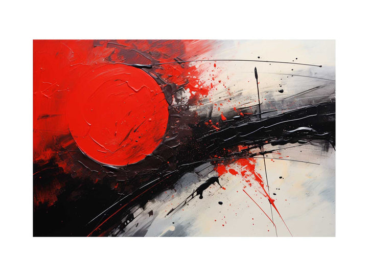 Red Black Abstract Art Painting