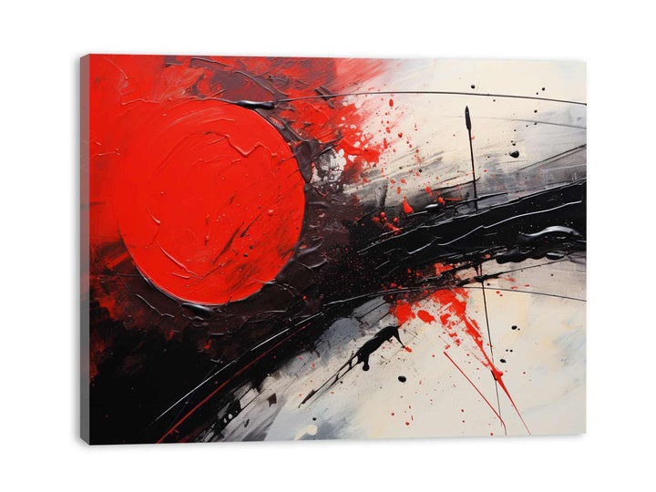 Red Black Abstract Art Painting