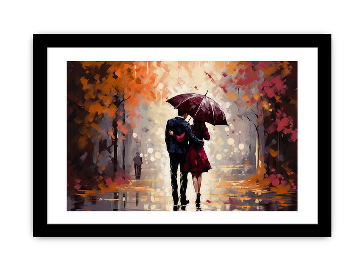 Couple Umbrella Art Painting