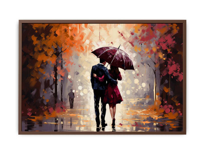 Couple Umbrella Art Painting