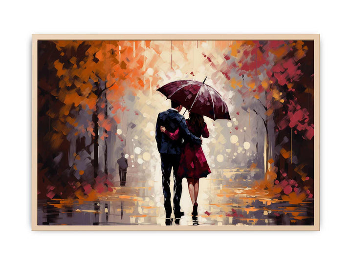 Couple Umbrella Art Painting