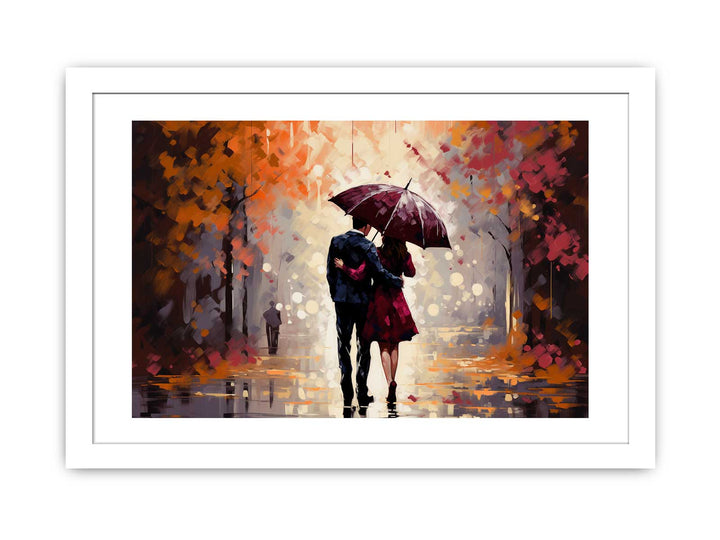 Couple Umbrella Art Painting