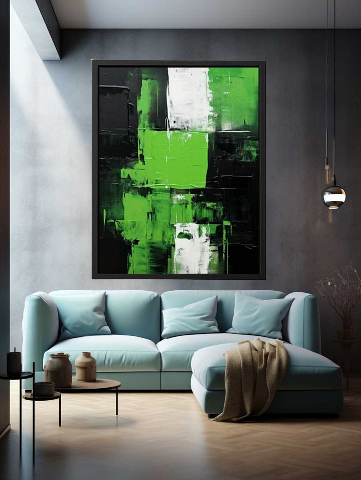 Black Green Painting  