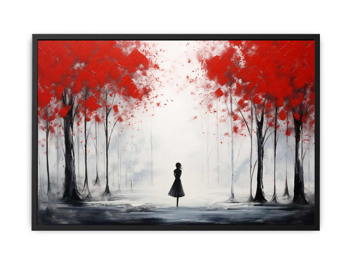 Red Tree Art Painting  