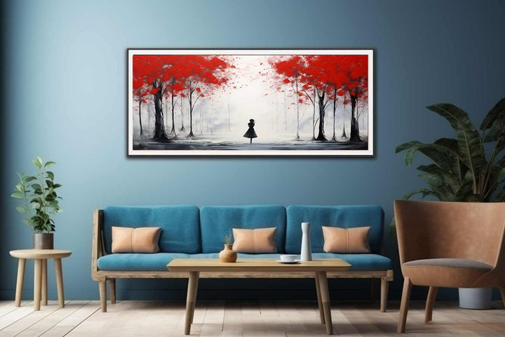 Red Tree Art Painting  