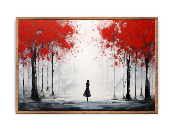 Red Tree Art Painting  