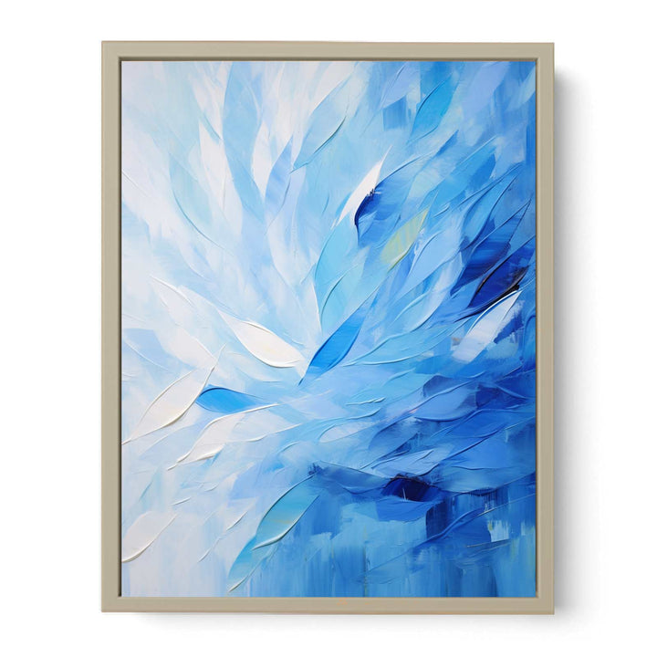 Abstract Blue Knife Art Painting