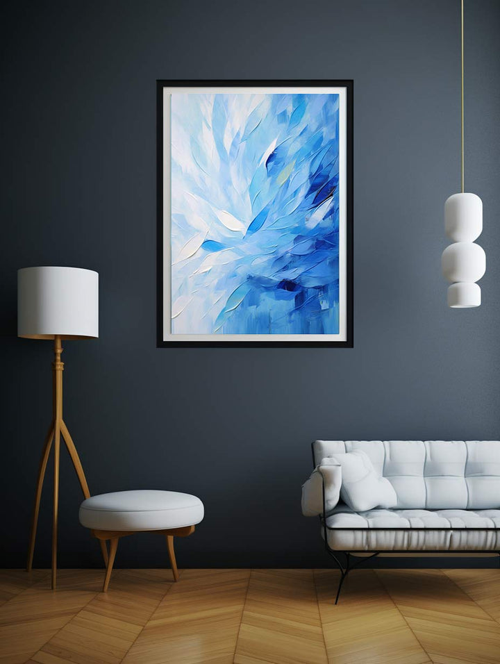 Abstract Blue Knife Art Painting