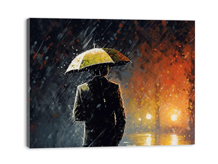  Man Umbrella Painting  