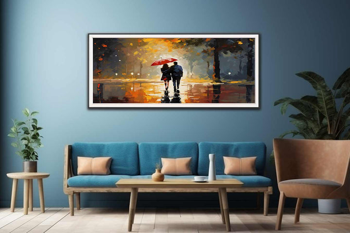 Couple Umbrella Painting  