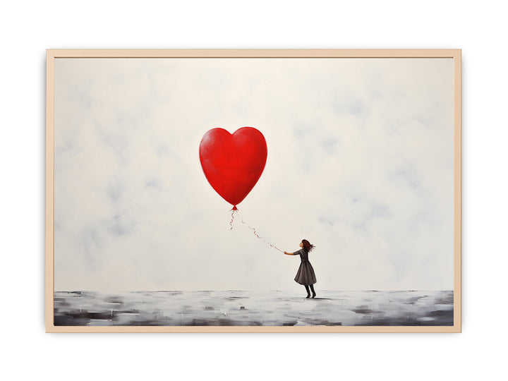 White Red Balloon Painting    Poster