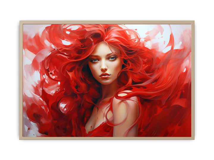 Red Women  Art Painting Framed Print