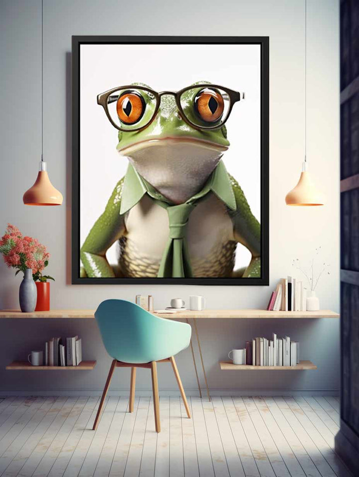 Frog Glasses Modern Art Painting 