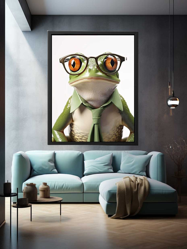 Frog Glasses Modern Art Painting 