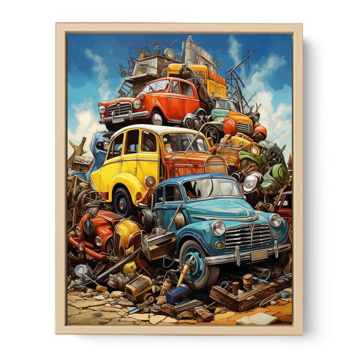 Vehicles Modern Art Painting  Poster