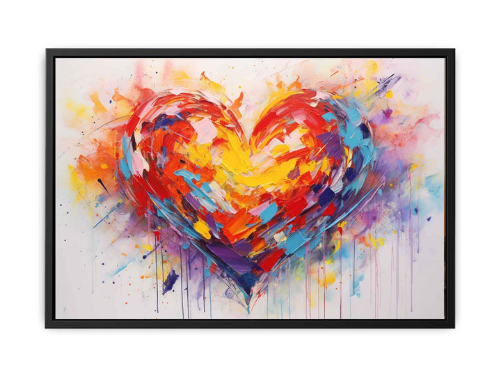 Heart Shape Modern Art Painting 