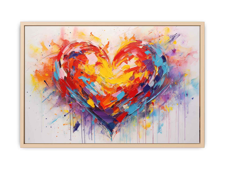 Heart Shape Modern Art Painting  Poster