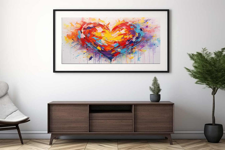 Heart Shape Modern Art Painting 