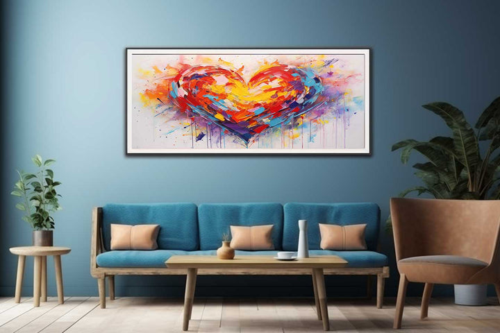 Heart Shape Modern Art Painting 